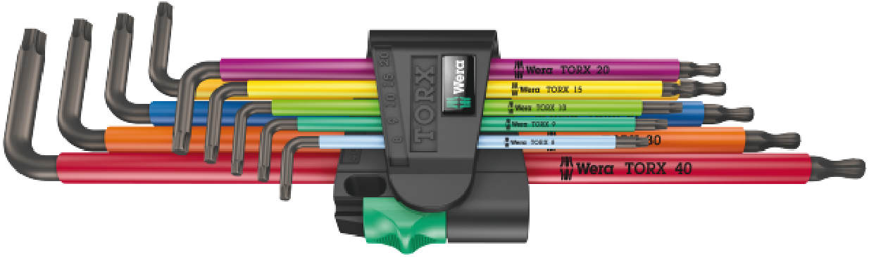 967/9 TX XL Multicolour 1 Jeu de clés mâles coudées TORX® Multicolour  - 05024480001 - Wera Tools