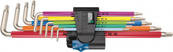 3967/9 TX SXL Multicolour HF Stainless 1 Jeu de clés mâles coudées TORX® HF avec fonction de retenue, acier inoxydable  - 050...
