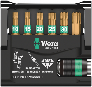 Bit-Check 7 TX Diamond 1  - 05057415001 - Wera Tools