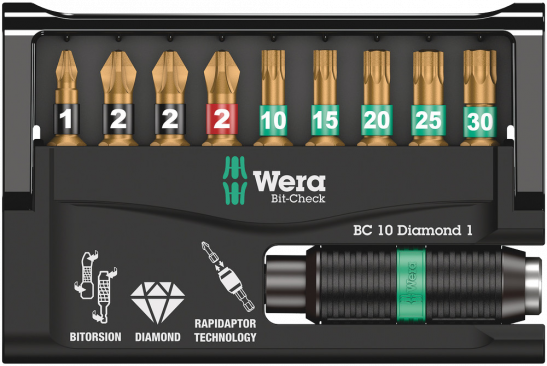 Bit-Check 10 Diamond 1  - 05057116001 - Wera Tools
