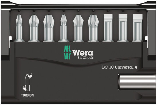 Bit-Check 10 Universal 4  - 05056159001 - Wera Tools